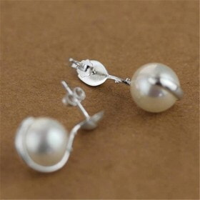 Elegant-Fashion-silver-Lotus-Flower-shell-earring (2)